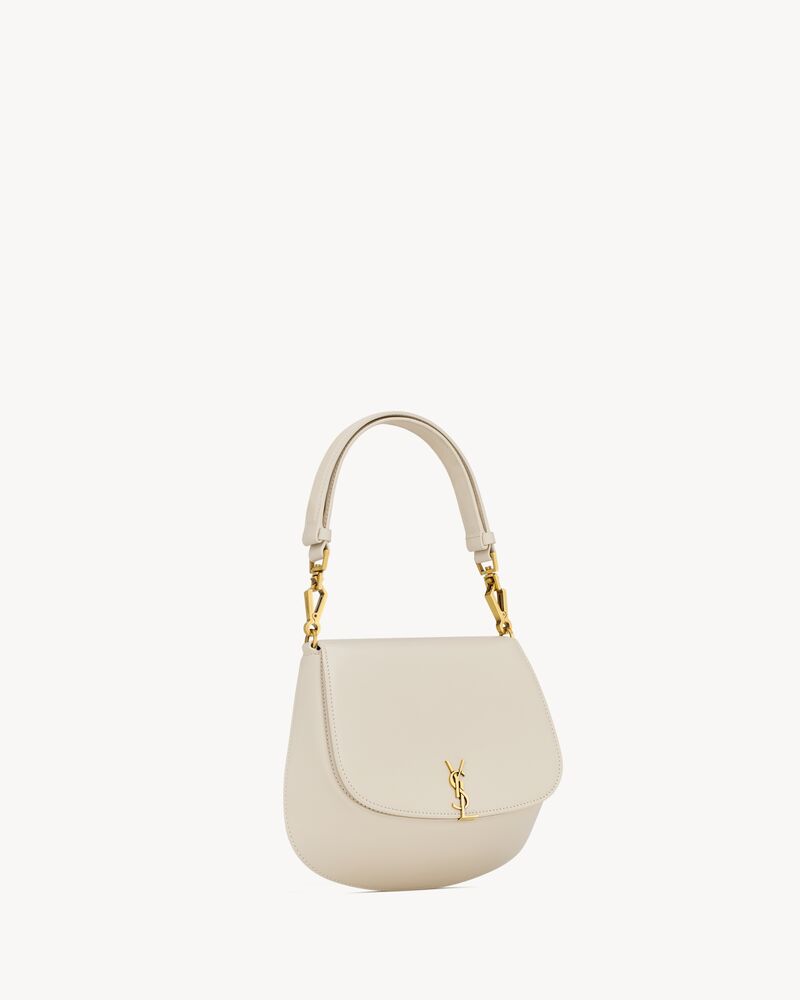 Mini VOLTAIRE TOP HANDLE bag in BOX SAINT LAURENT in White | Saint