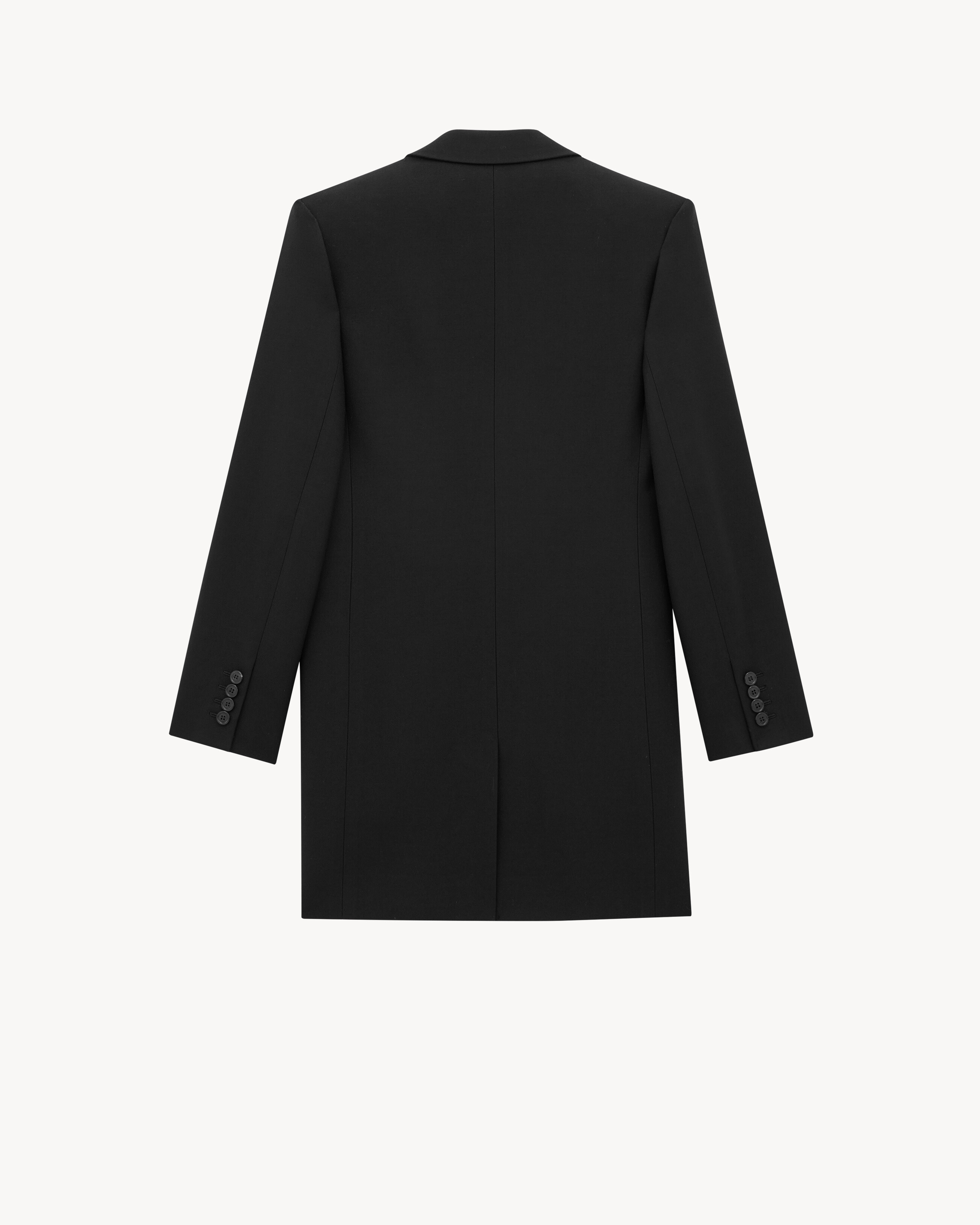 Long Jacket in Wool Gabardine