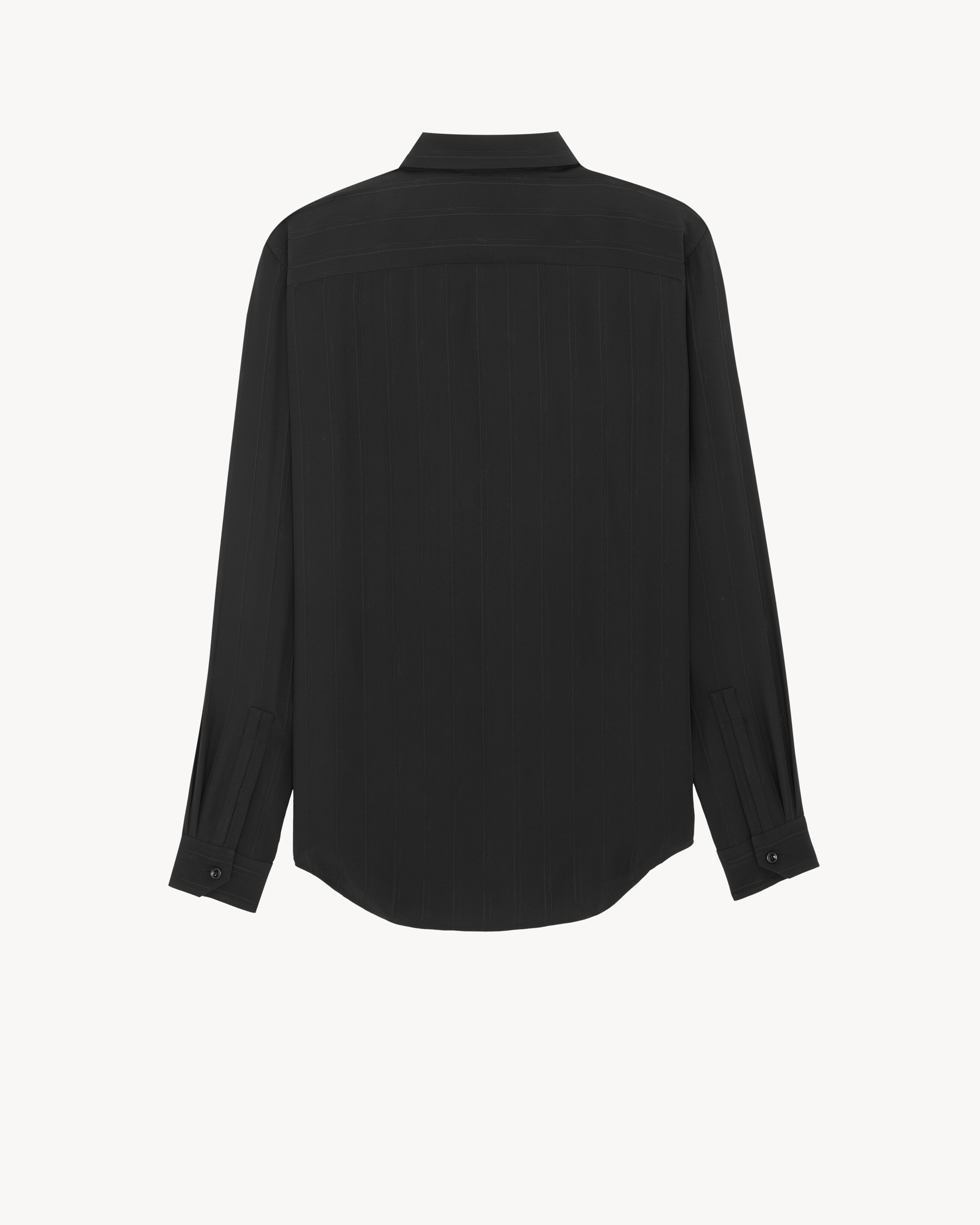Shirt in Matte and Shiny Cassandre Striped Silk