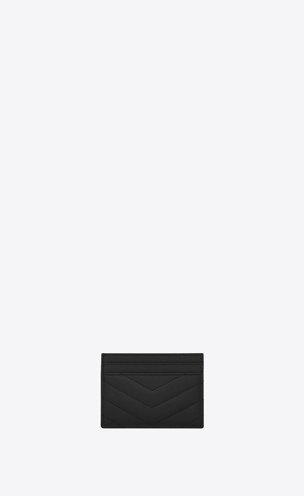 CASSANDRE MATELASSÉ card case in grain de poudre embossed leather | Saint Laurent | YSL.com