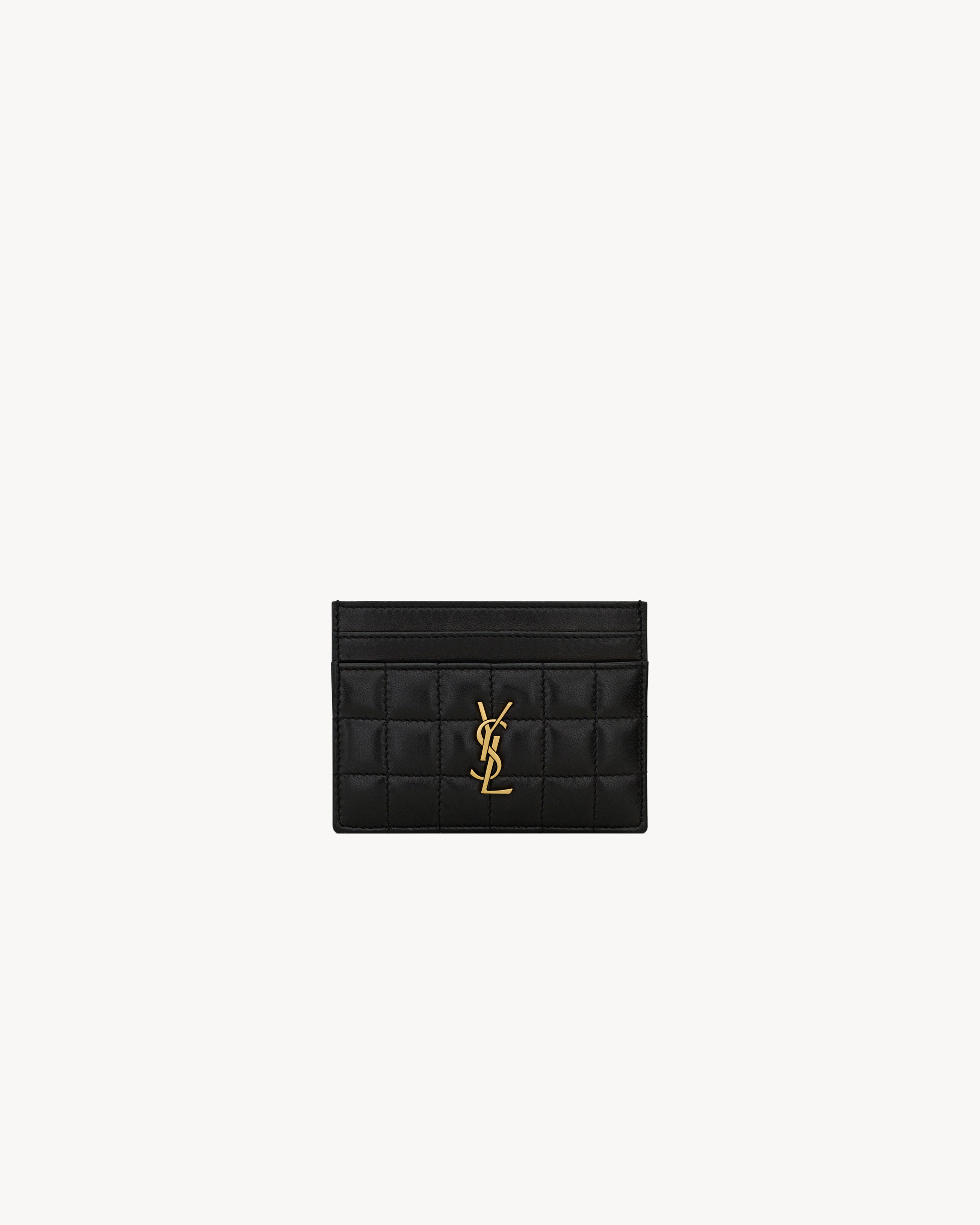 Cassandre matelassé carré card case in lambskin