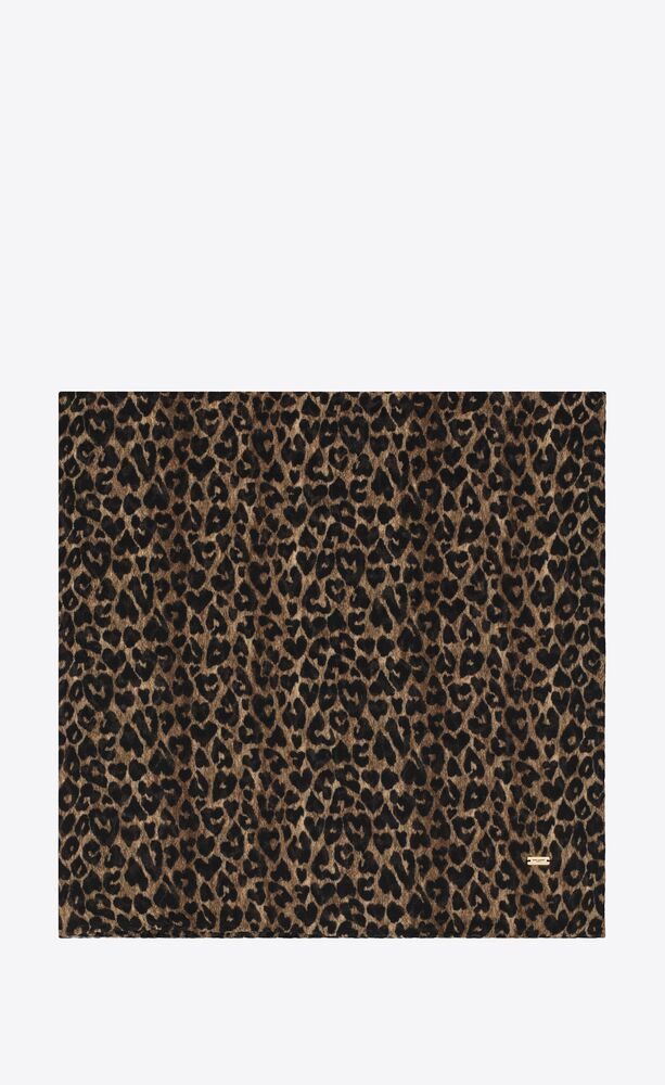 saint laurent leopard scarf