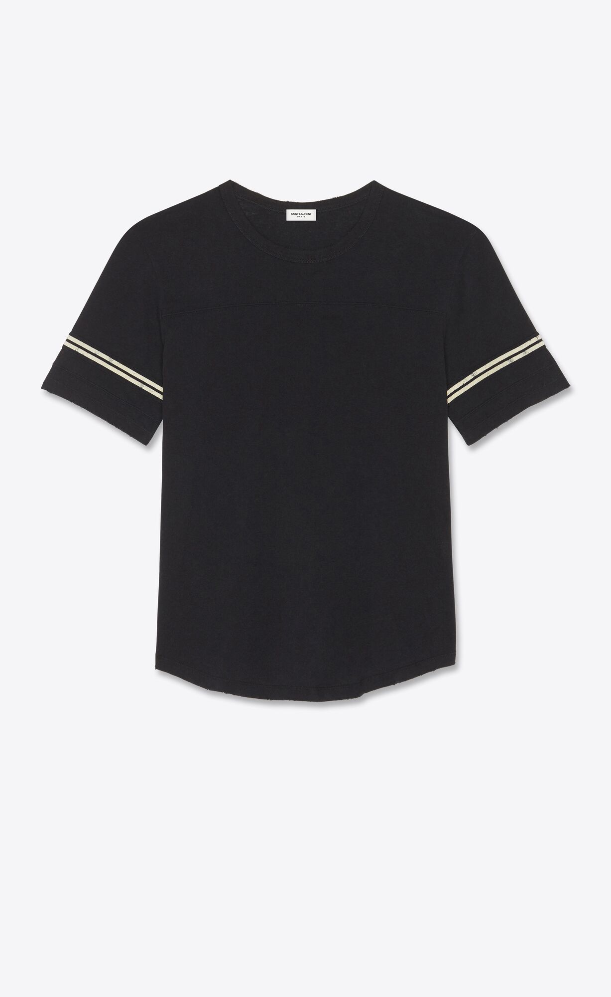 saint laurent 50s signature destroyed t shirt