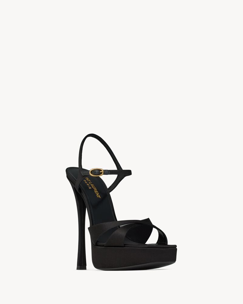 DEBBIE platform sandals in satin crepe