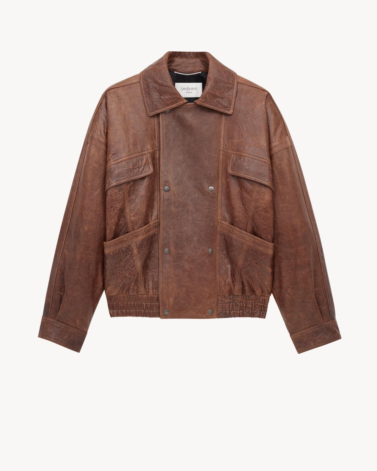 bomber jacket in aged lambskin
