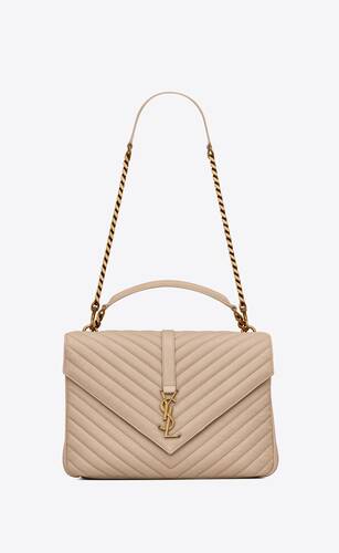 collège large chain bag in quilted leather