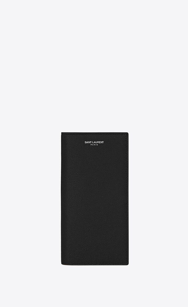 Saint Laurent- Leather Continental Wallet- Man- Uni - Black