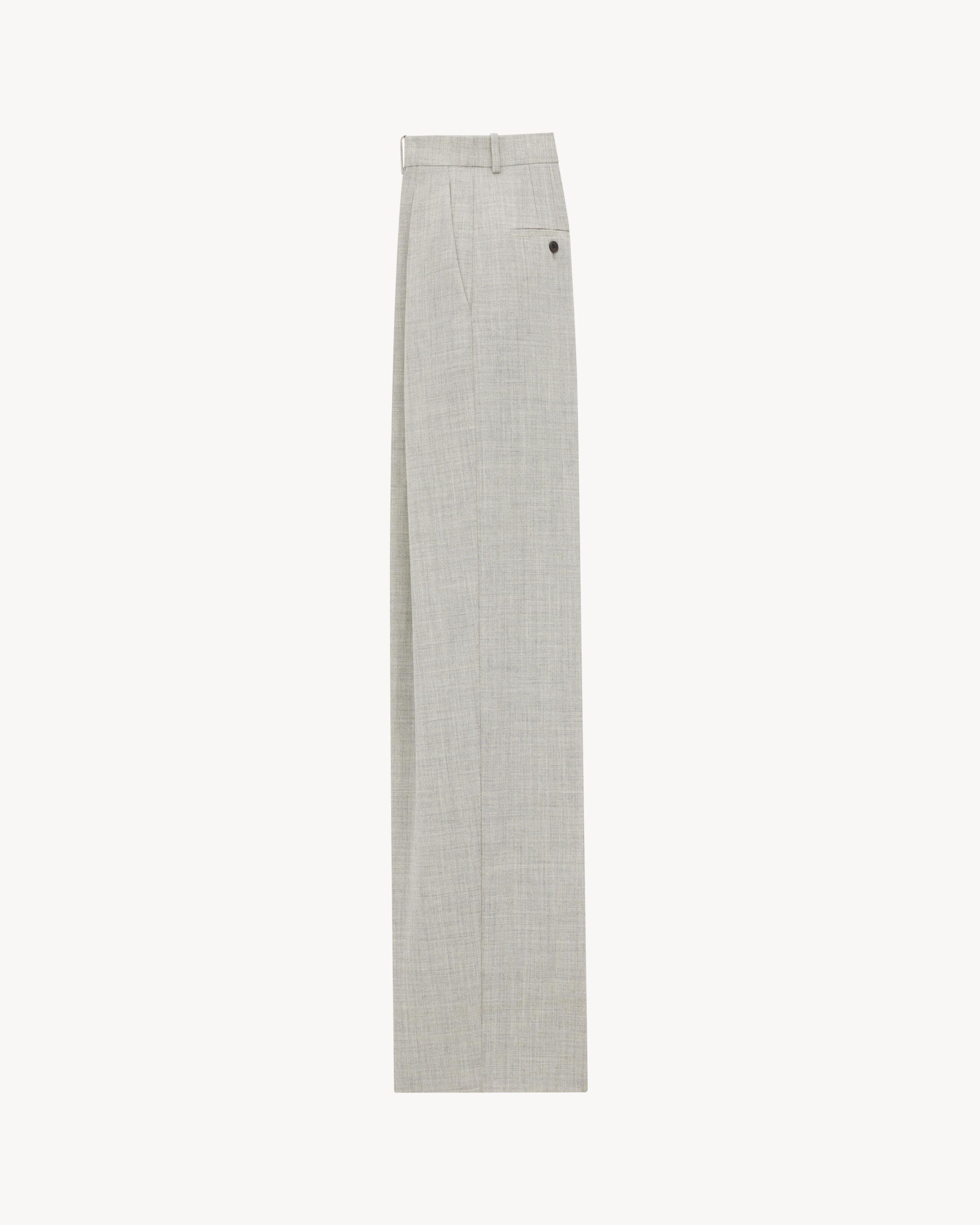 wide-leg pants in wool chiné
