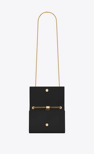 サンローラン SAINT LAURENT ケイトタッセルスモール ブラック グレインレザー グレインレザー レディース ショルダーバッグ約20cm高さ