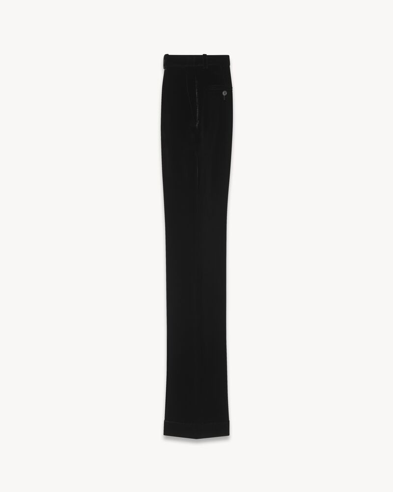 Tailored pants in cupro velvet