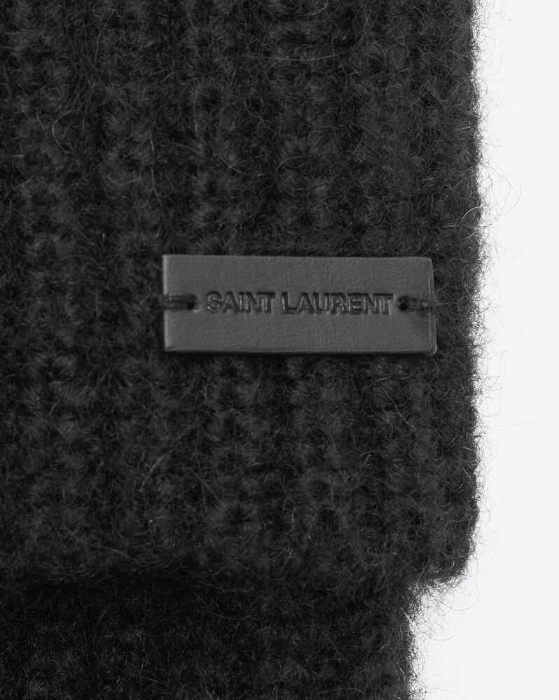 Saint Laurent Cashmere Knit Beanie Black