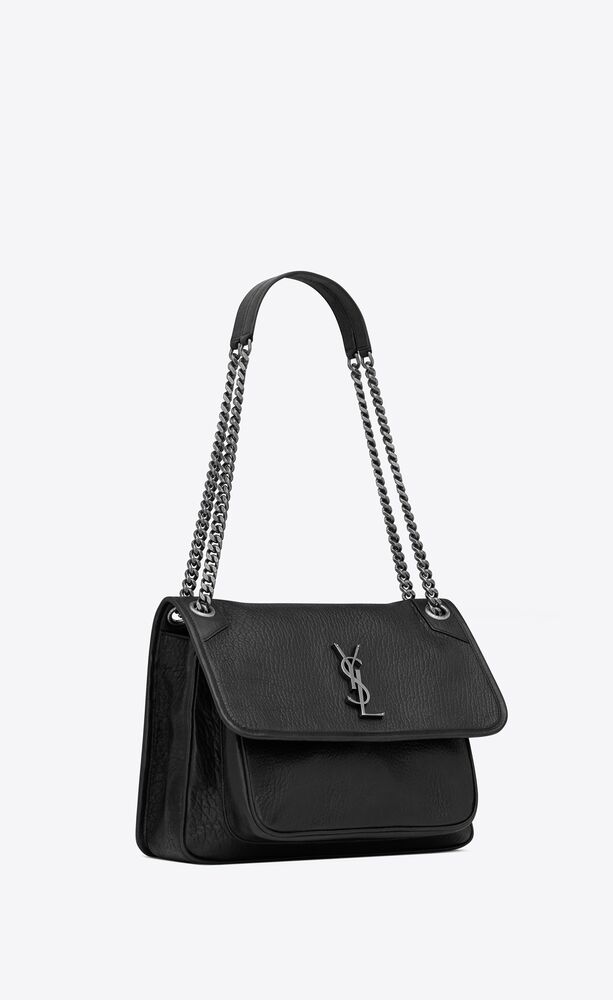 Saint Laurent Niki Grained Leather Medium Shoulder Bag