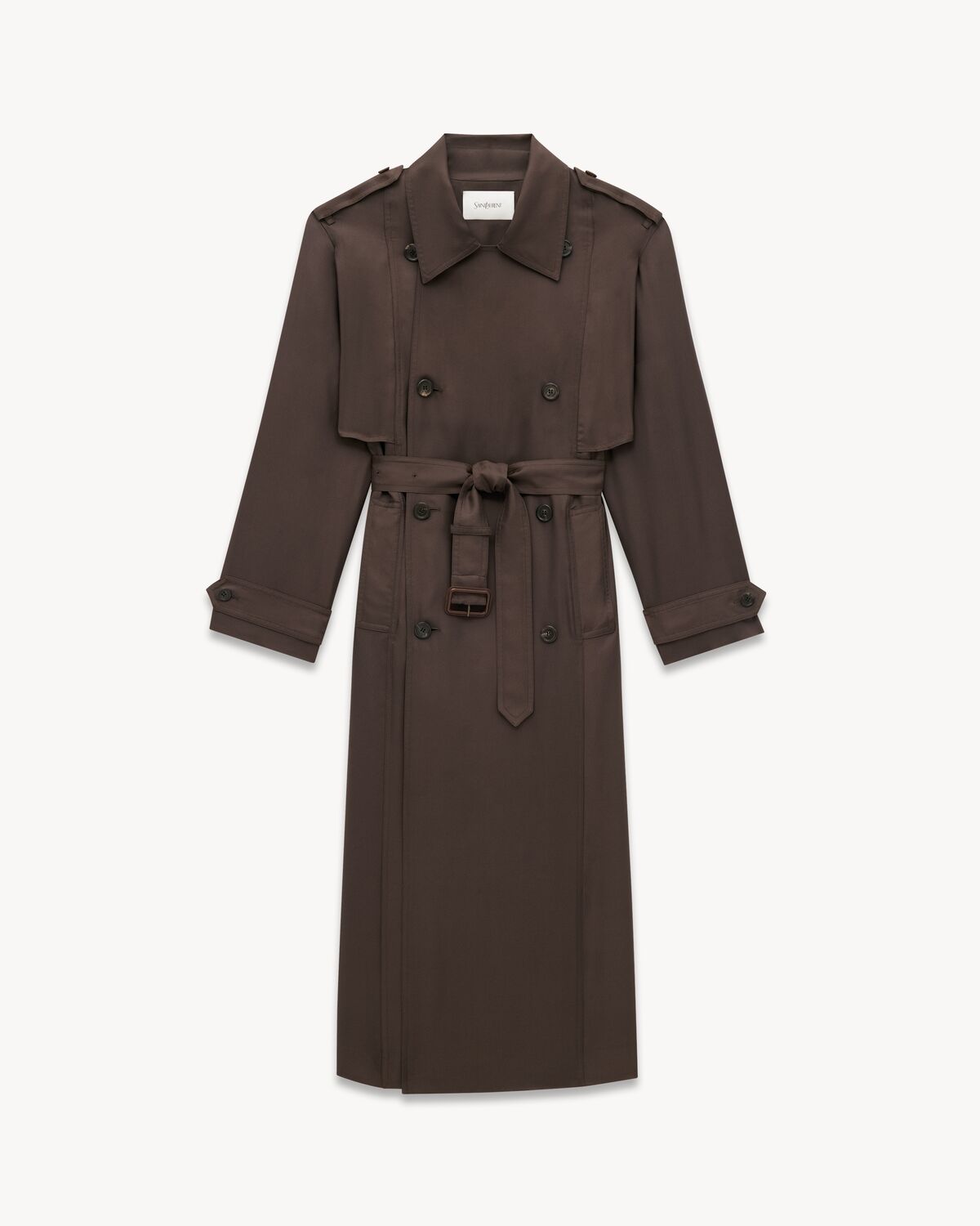 trench coat in silk