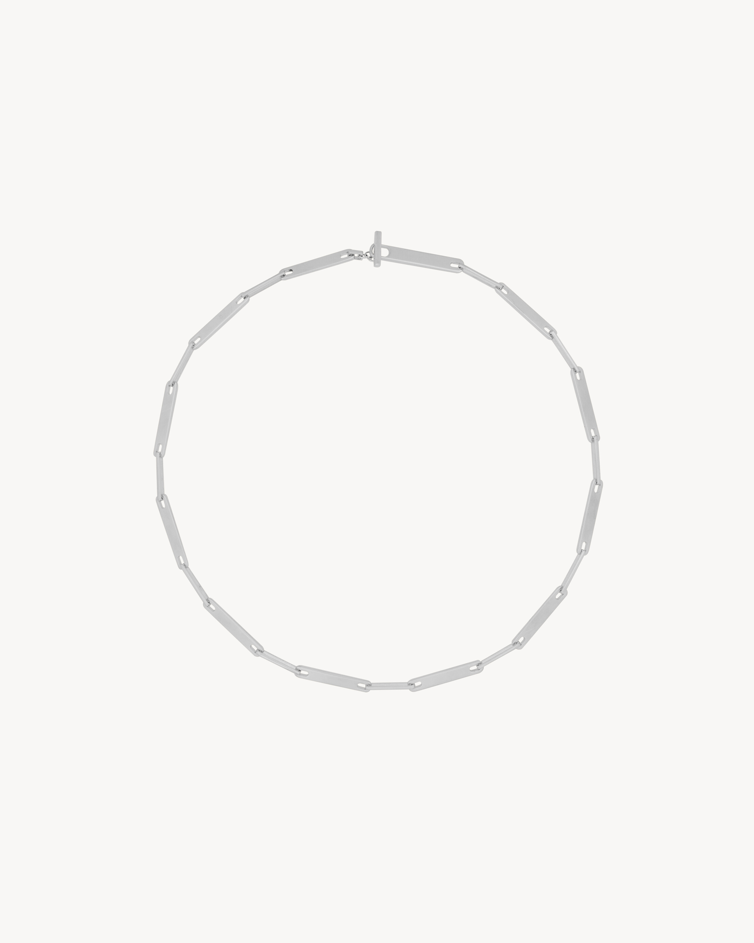 plaque chain necklace in metal
