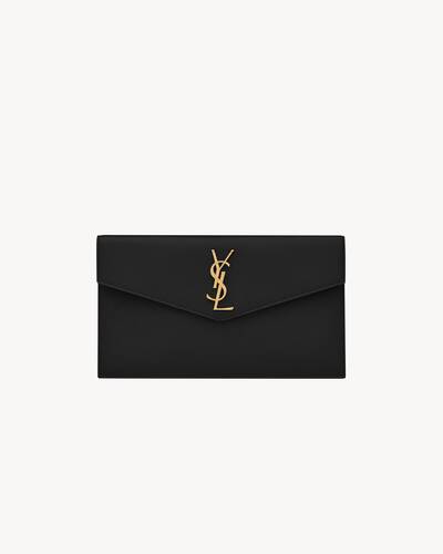 SAINT LAURENT Monogram quilted leather envelope clutch BLACK – Top Quality  Yves Saint Laurent Bags Shop