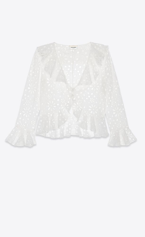 blouse in broderie anglaise cotton voile