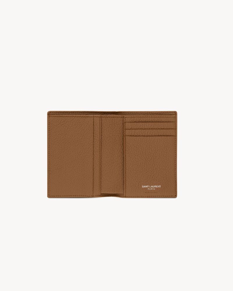 cassandre shadow saint laurent credit card wallet in grained leather