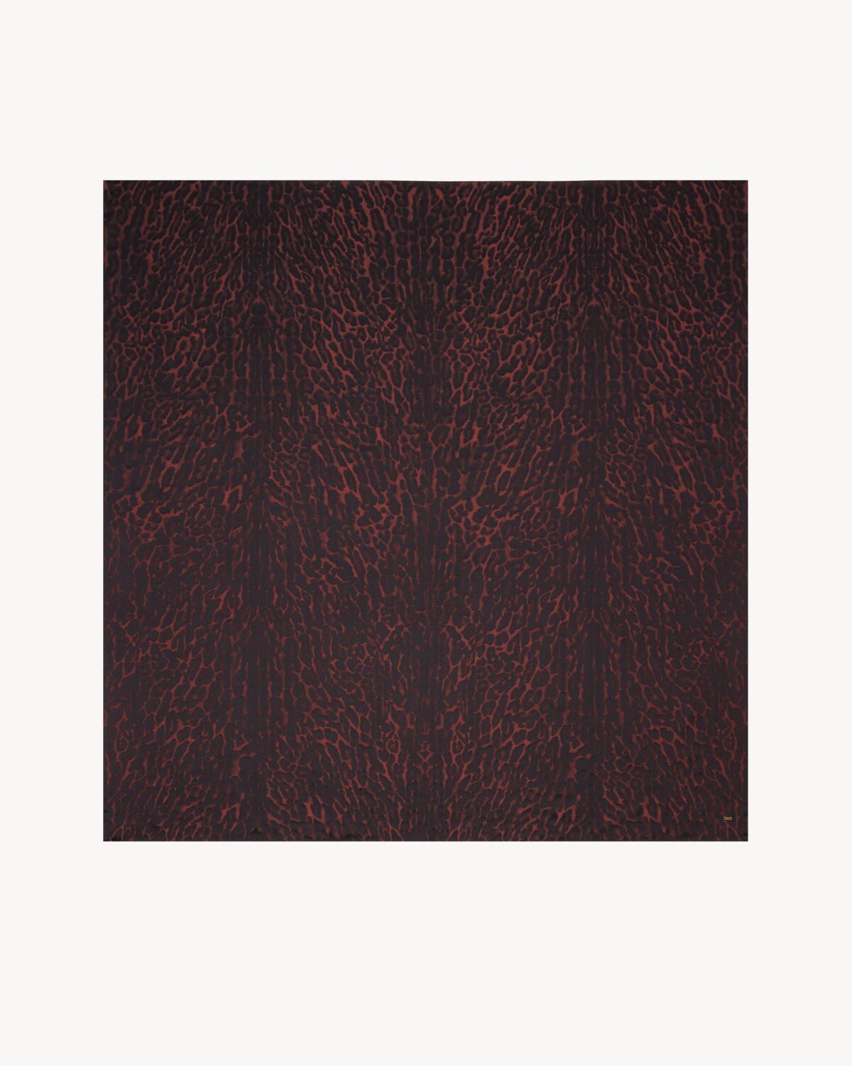 large square scarf in leopard silk and cashmere