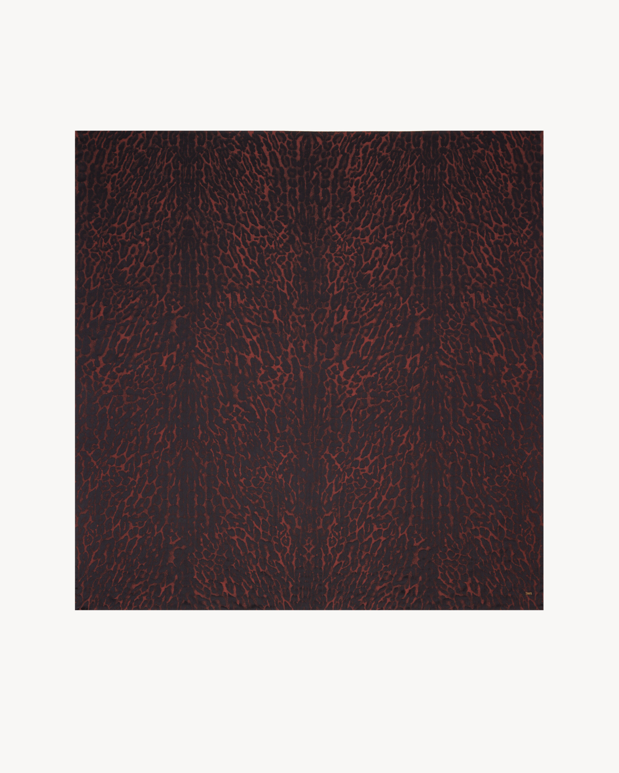 LARGE SQUARE SCARF IN LEOPARD SILK AND CASHMERE