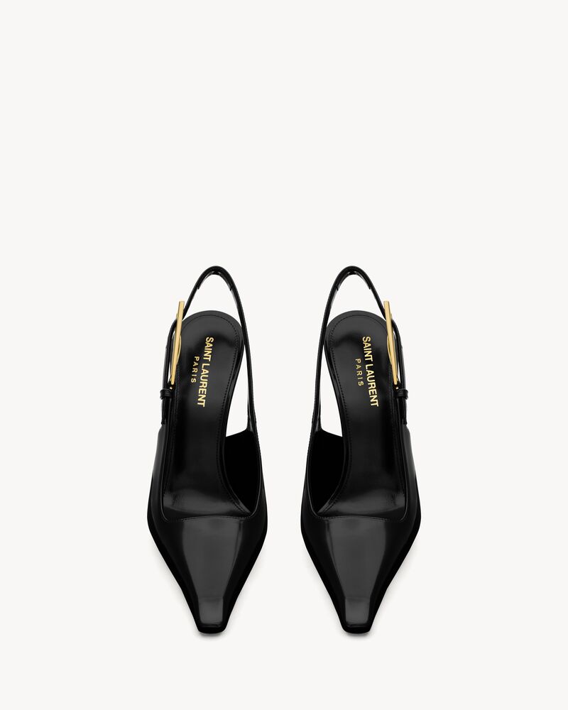 LEE Slingback-Pumps aus glasiertem Leder