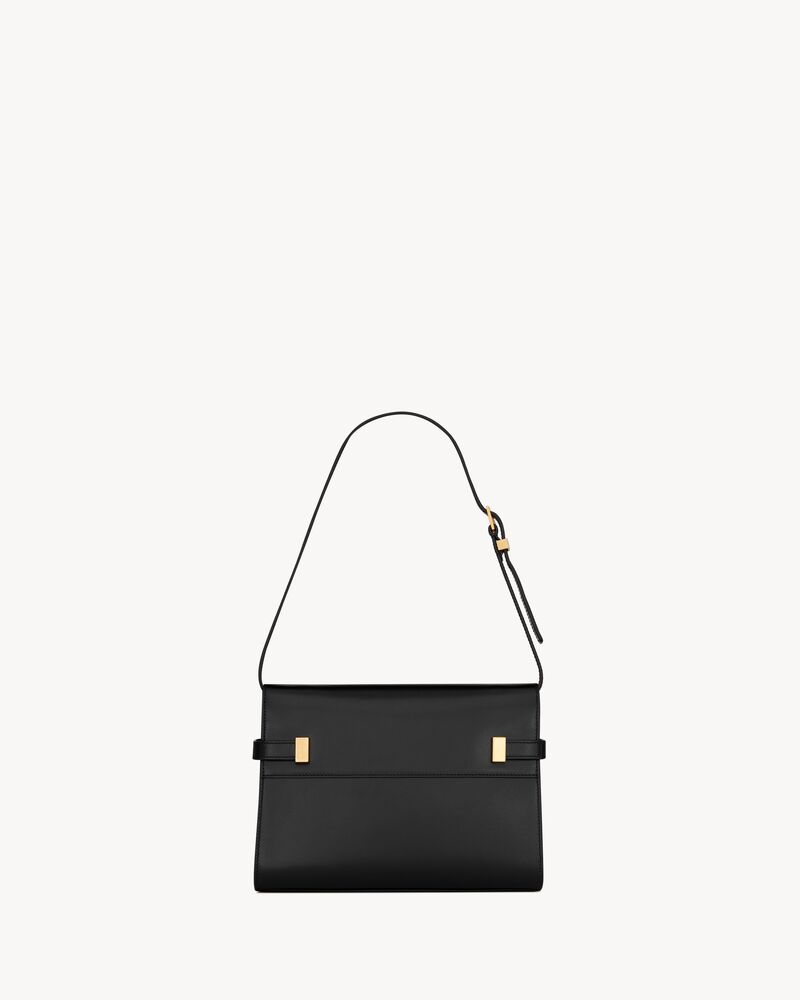 Saint Laurent Smooth Leather Manhattan Bag in White