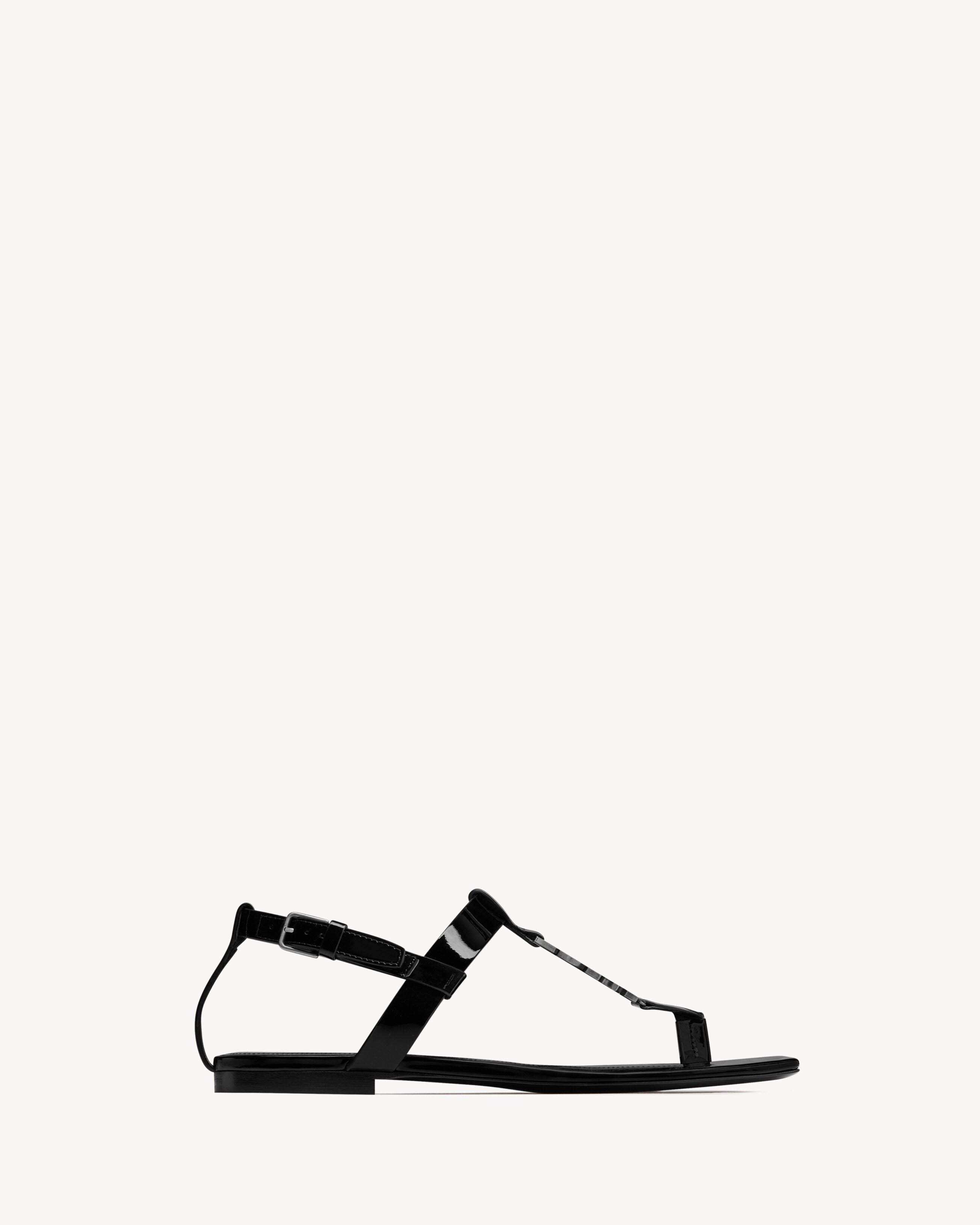 silver ysl sandals