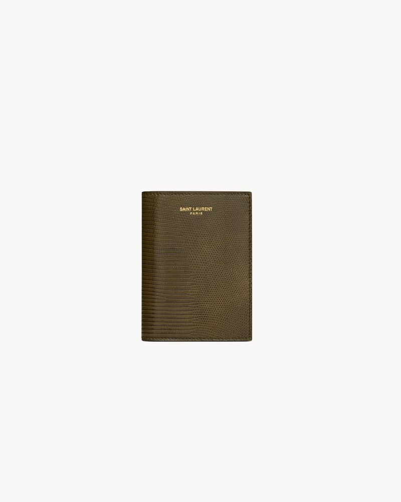 saint laurent paris portefeuille en lézard