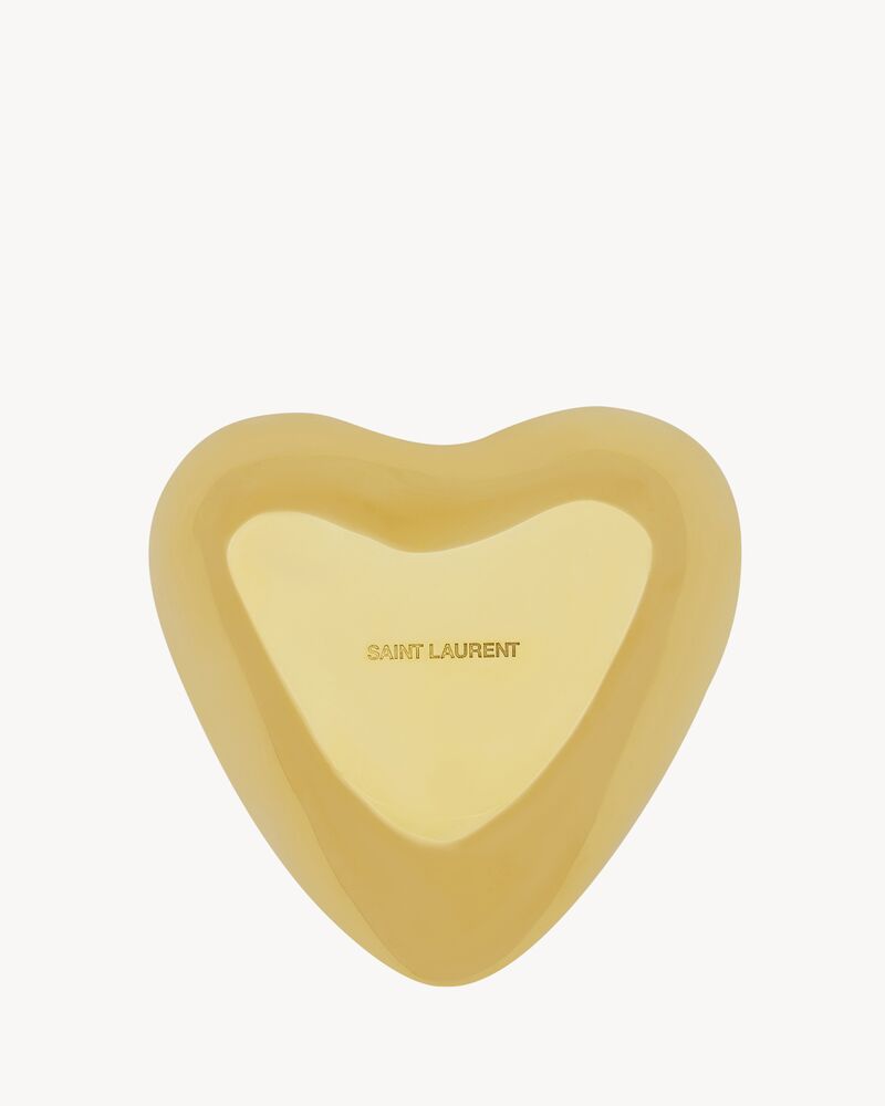 HEART PINTRAY IN BRASS, Saint Laurent