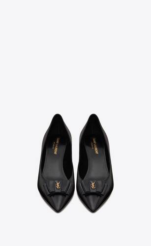 anaïs bow pumps in smooth leather