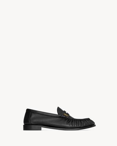 le loafer penny slippers in shiny creased leather