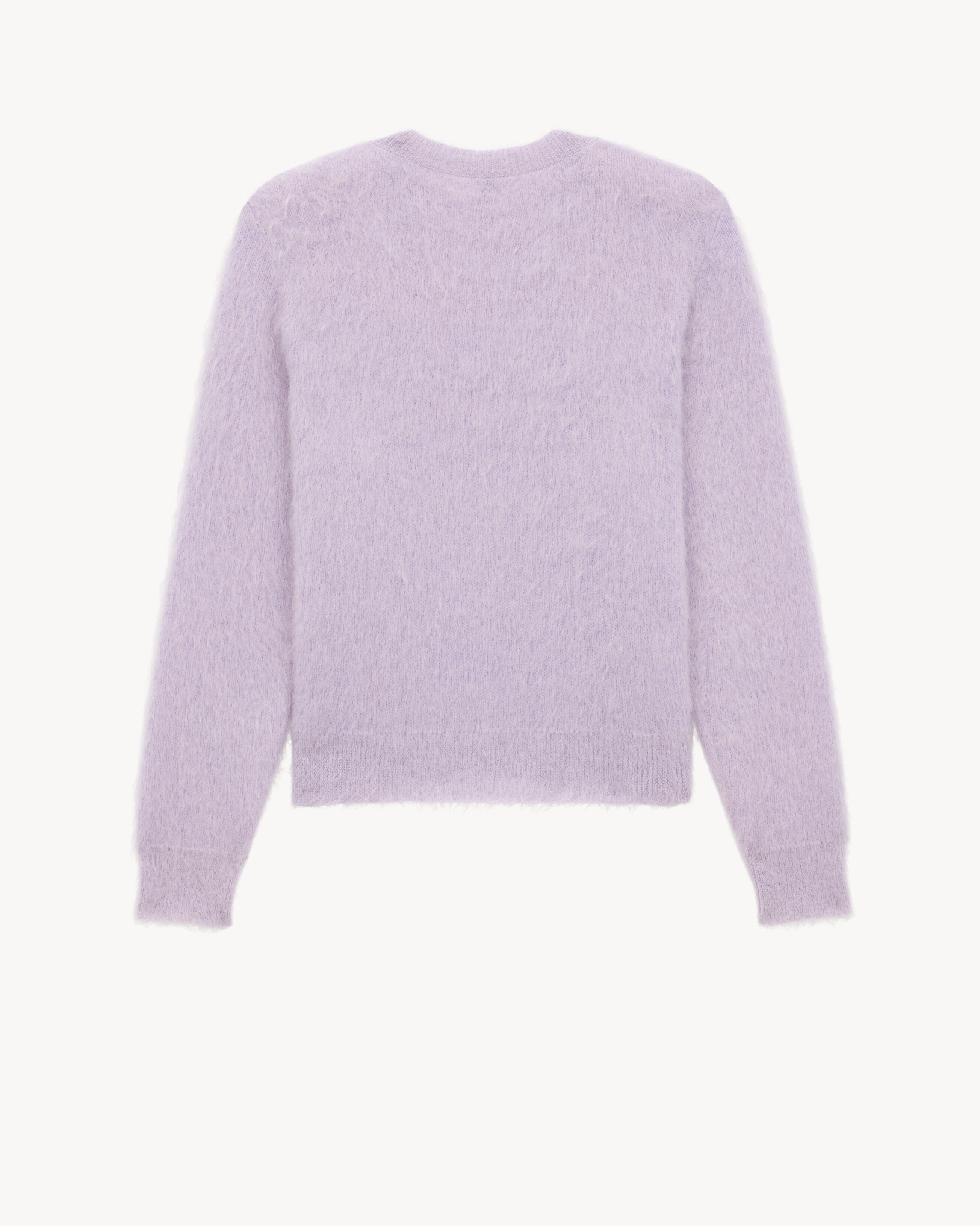 sweater in brushed knit in Purple Saint Laurent YSL EN-SE