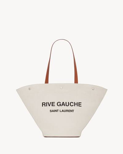 Fake YSL Saint Laurent Rive Gauche Tote Bag Gray Replica Wholesale