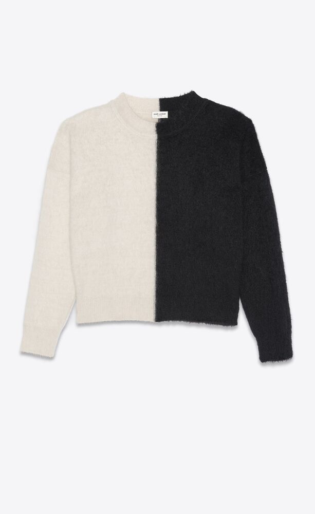 bicolor sweater in mohair
