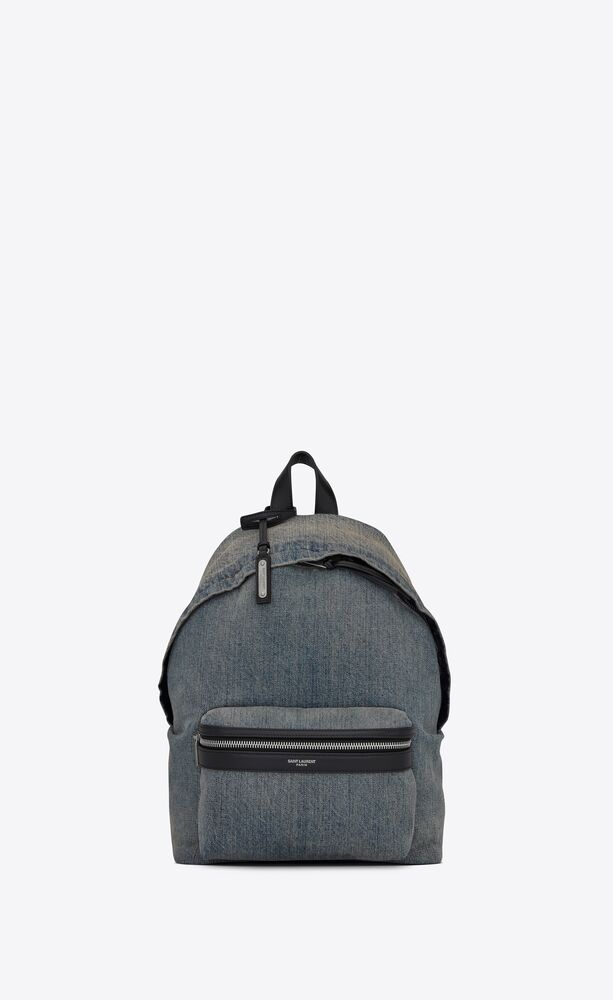 denim mini backpack