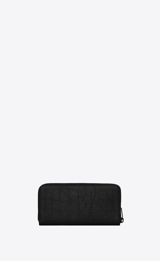 CASSANDRE Bill clip wallet in CROCODILE-EMBOSSED leather