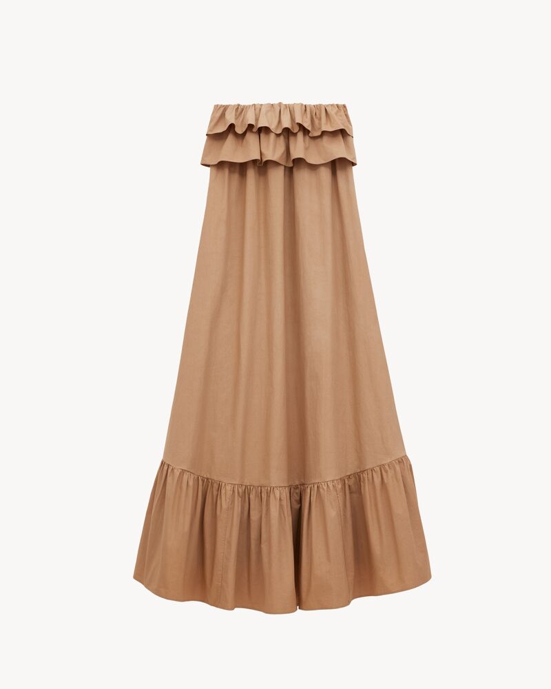 ruffled dress in cotton serge