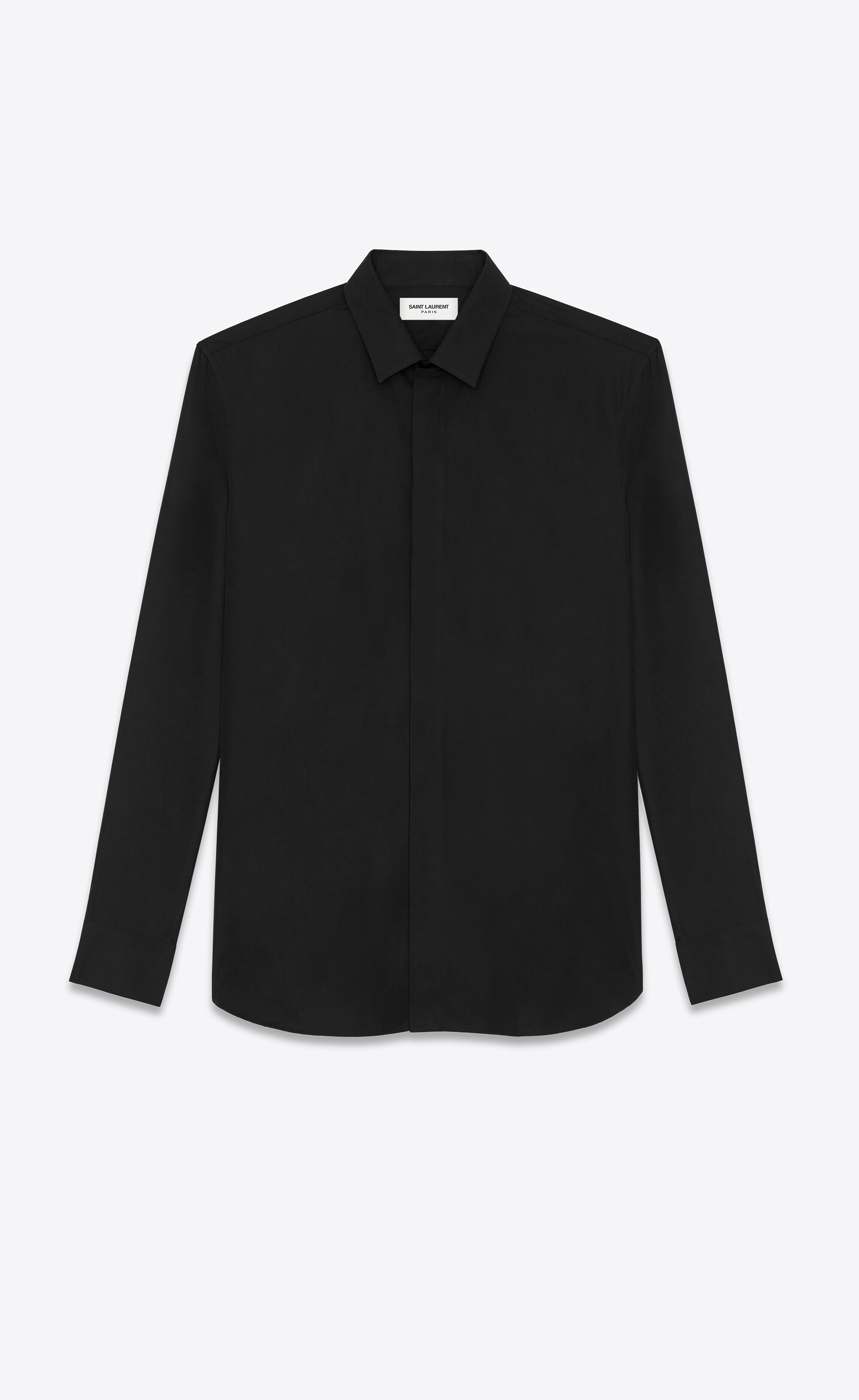 Yves collar shirt in cotton poplin | Saint Laurent | YSL.com