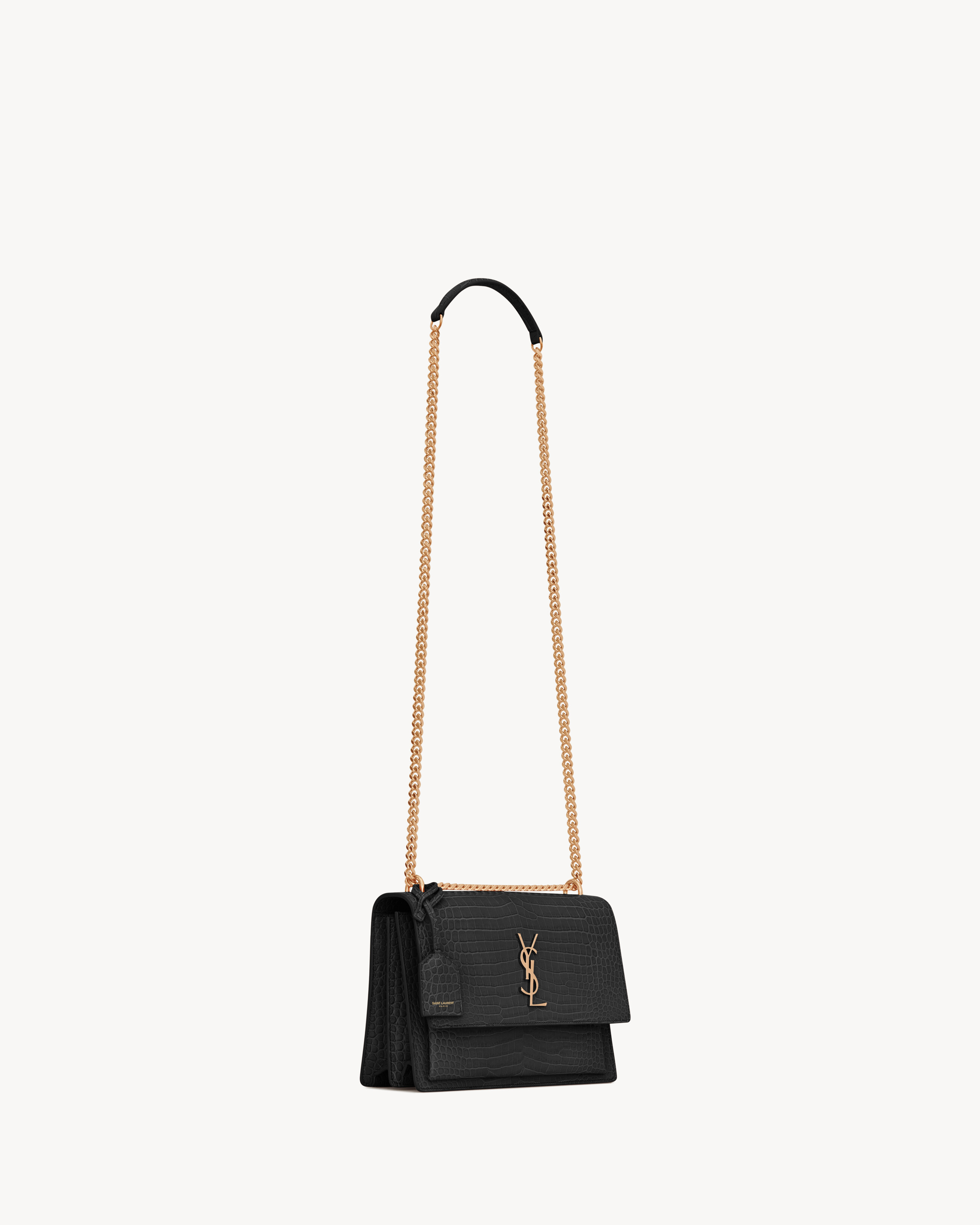 SUNSET MEDIUM EN CUIR EMBOSSÉ CROCODILE
