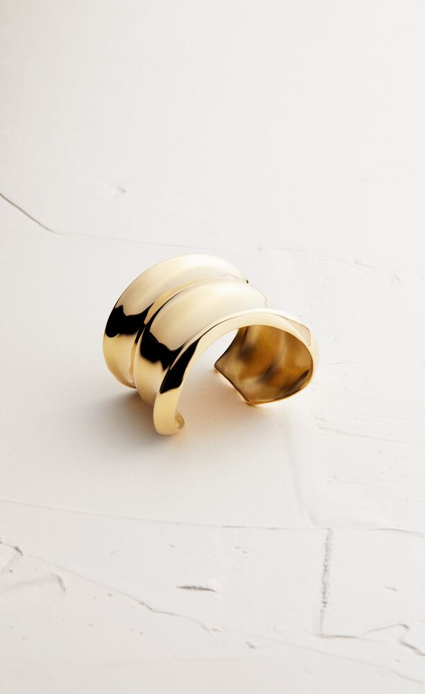 bamboo cuff in 18K yellow gold