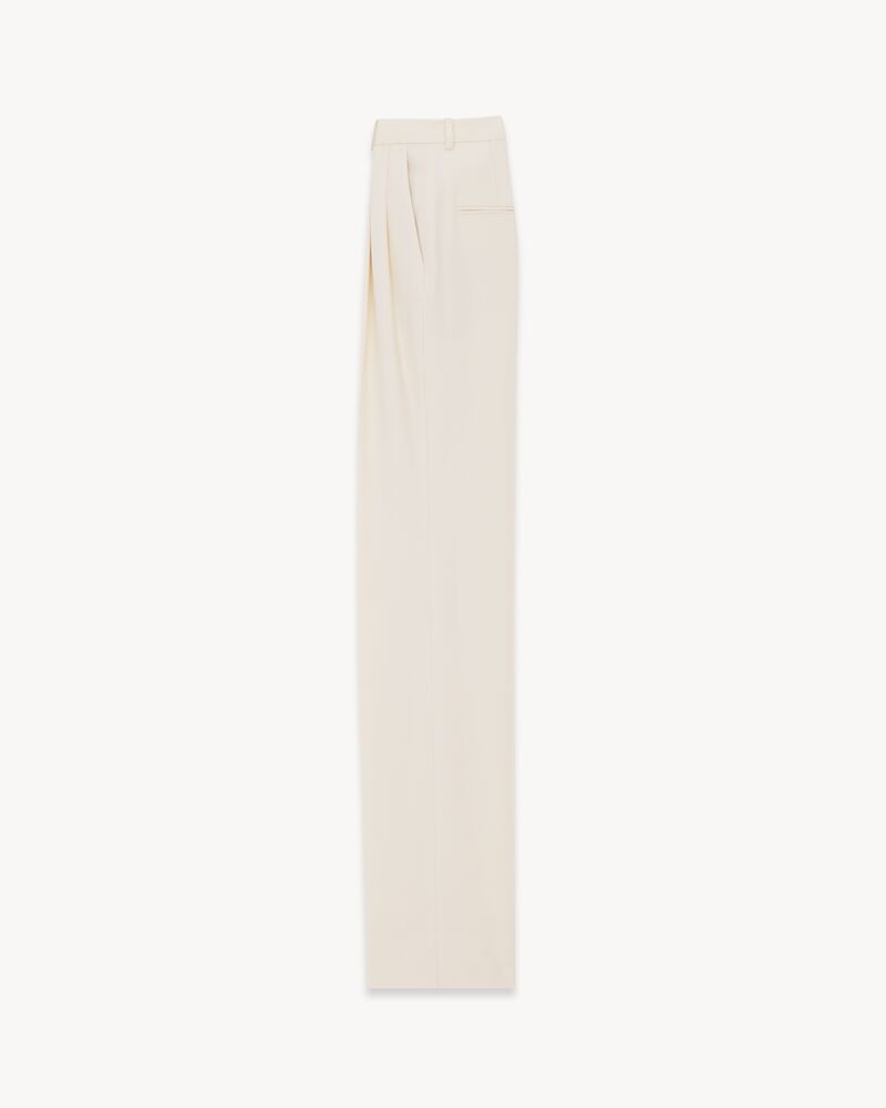 High-Waisted Pants in Wool Gabardine