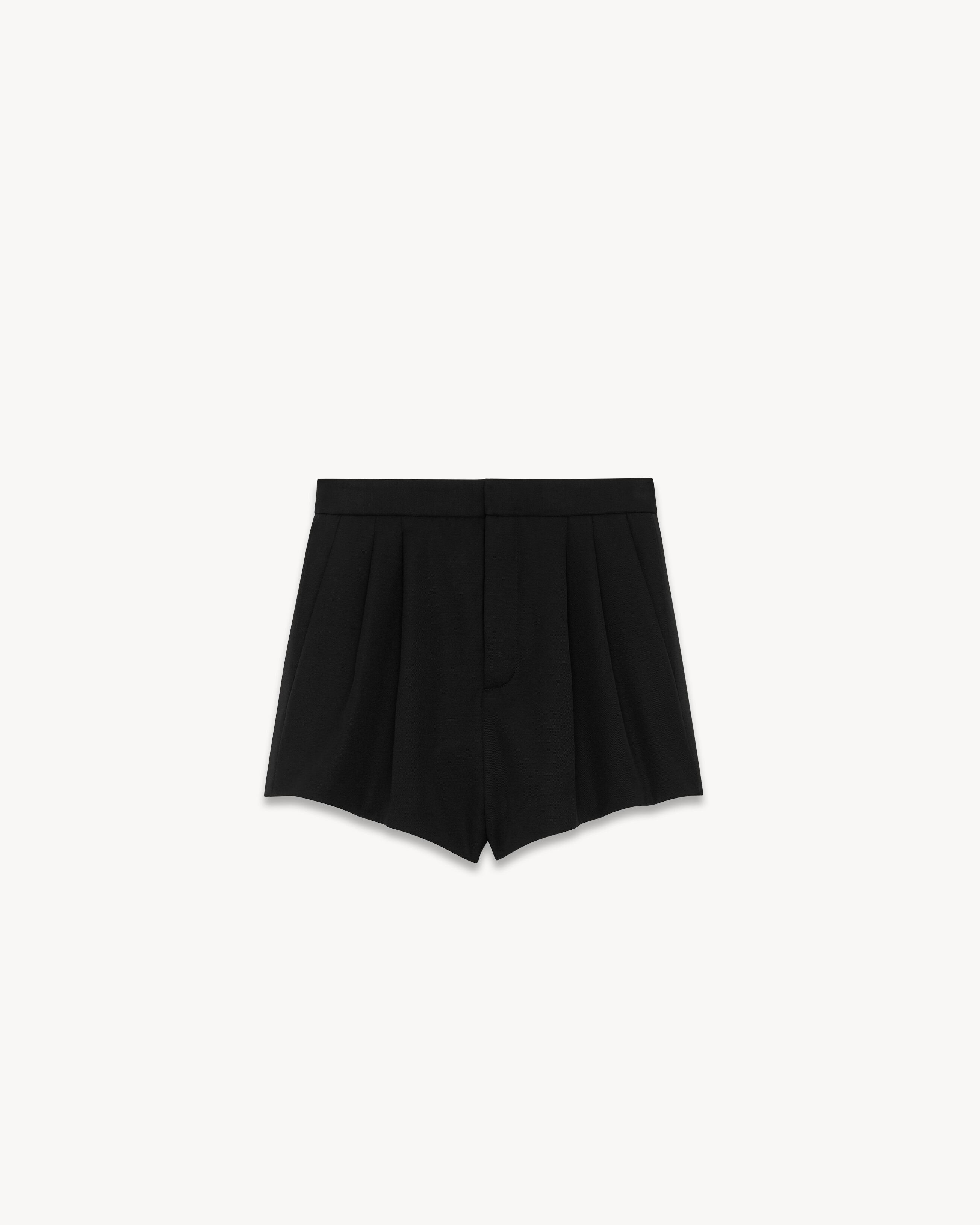 Tuxedo shorts in grain de poudre