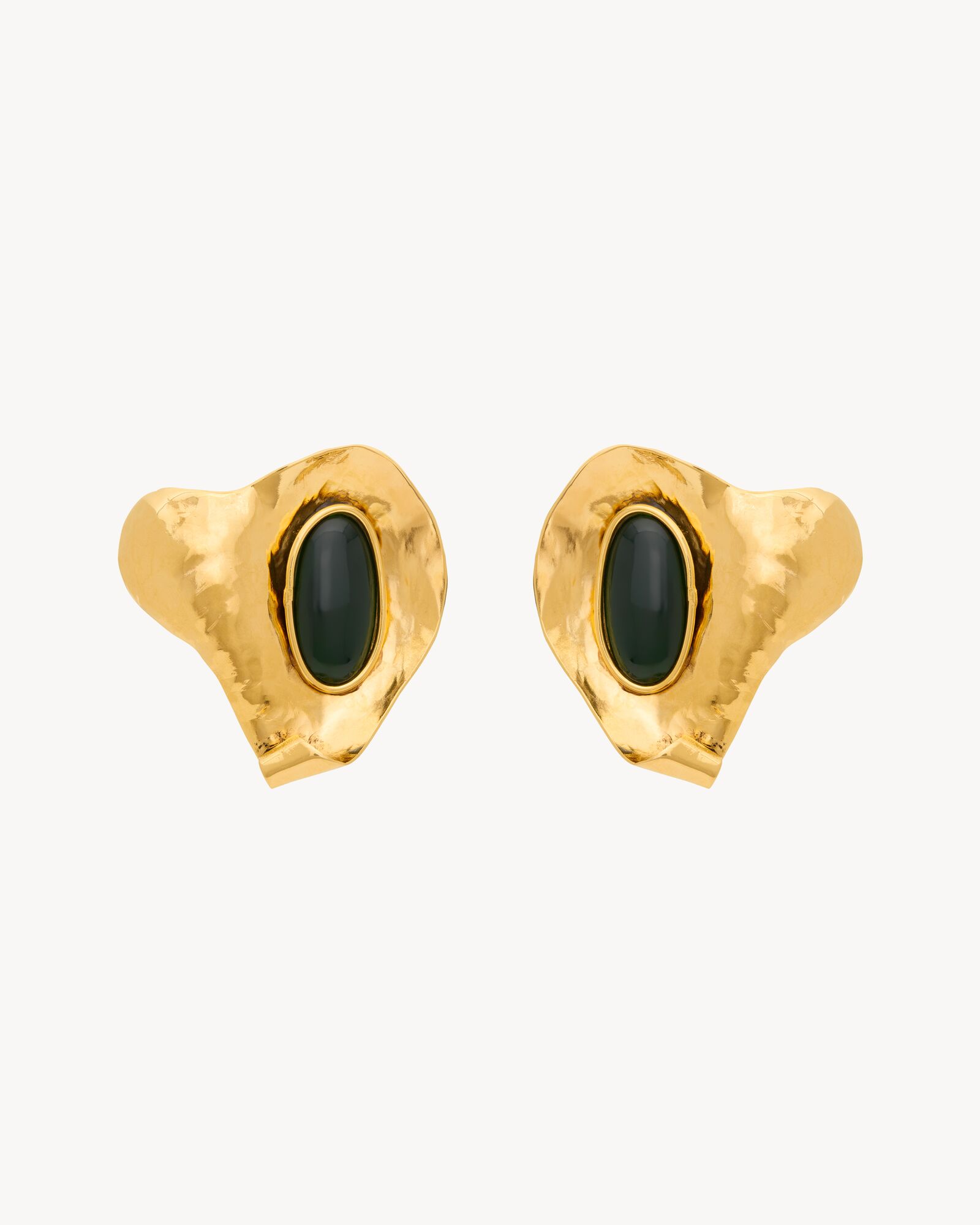 petal earrings in resin and metal
