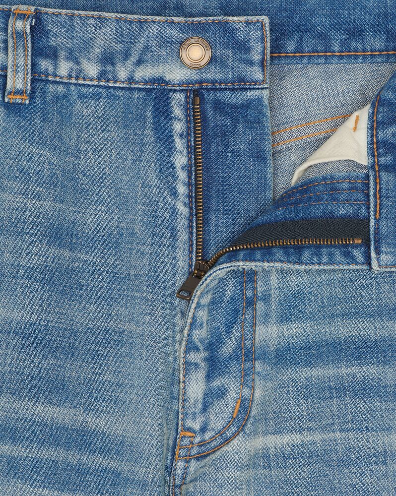 Jean droit Serge 70s a taille haute Jean Saint Laurent en coloris Bleu Femme Jeans Jeans Saint Laurent 