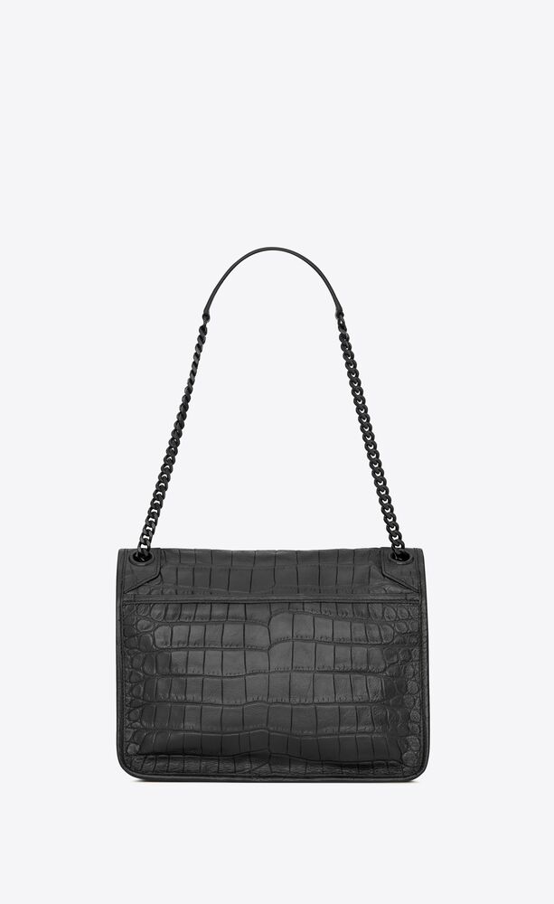 ysl niki crocodile embossed