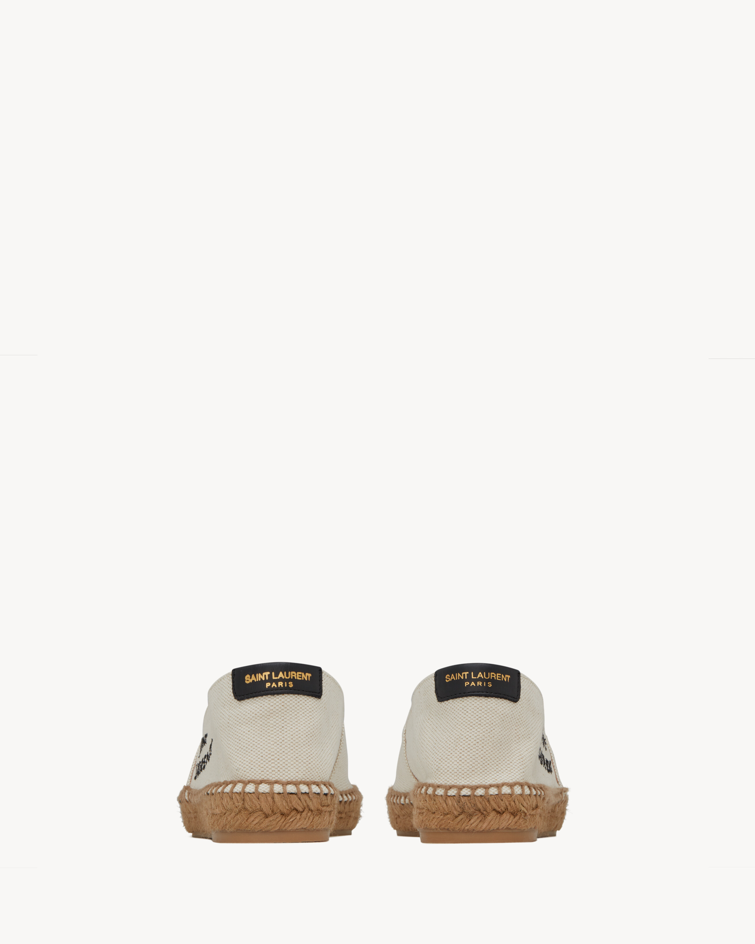 Saint Laurent embroidered espadrilles in canvas