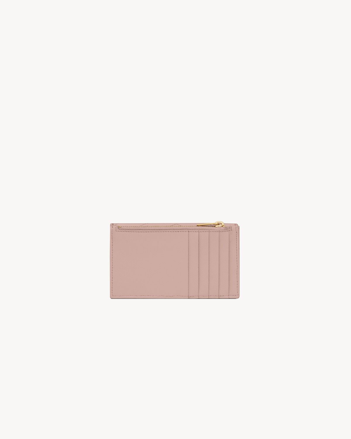 CASSANDRE MATELASSÉ FRAGMENTS FLAP CARD CASE IN GRAIN DE POUDRE LEATHER