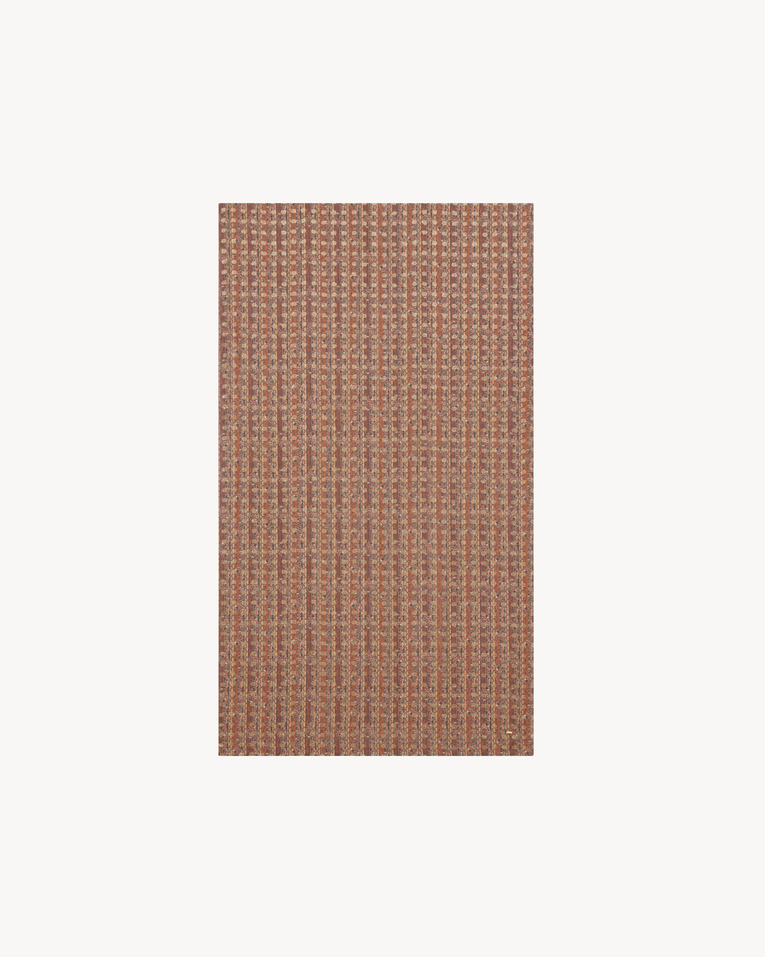Gestreifter Schal aus Seide und Lurex mit Paisleymuster