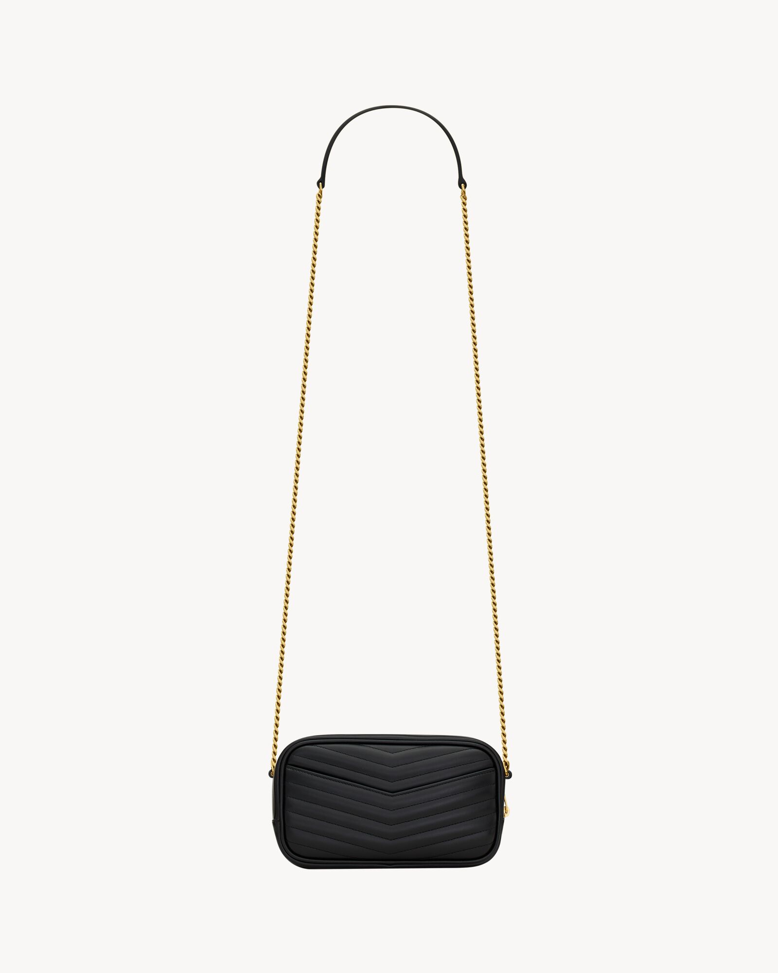 Lou mini bag in quilted shiny leather Saint Laurent