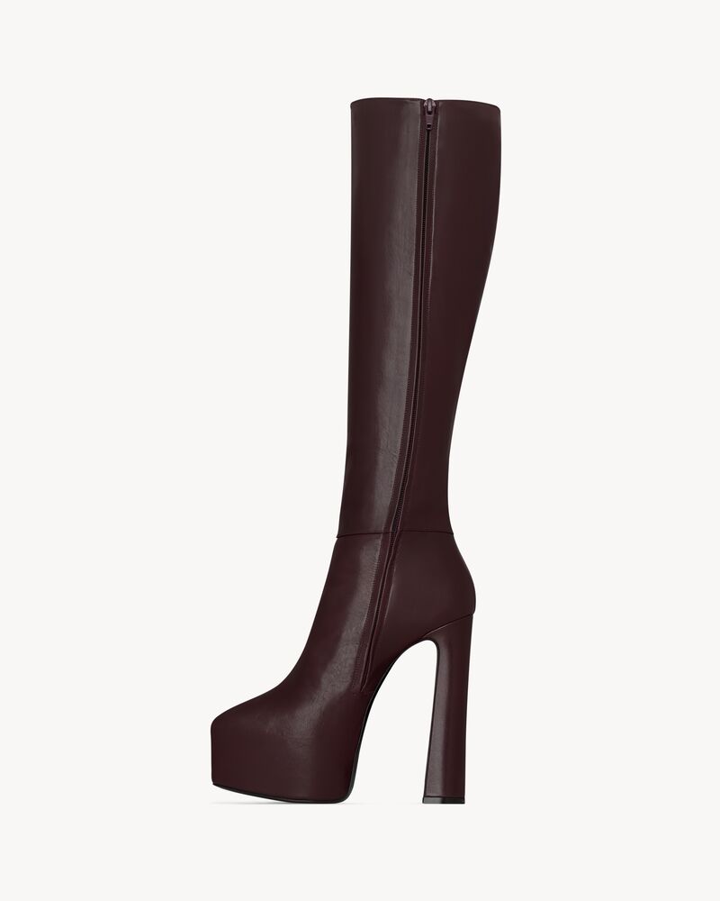 NICO platform boots in smooth leather