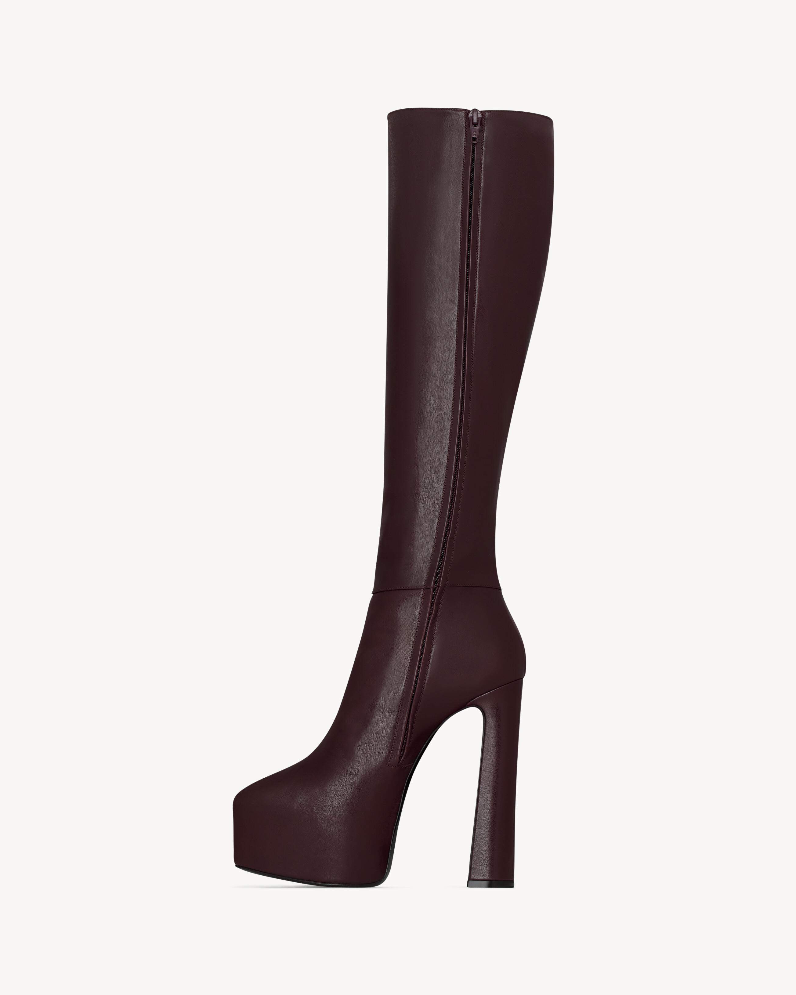NICO platform boots in smooth leather